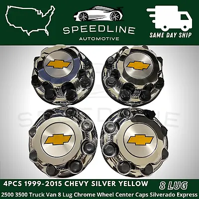 4PCS 2000  - 2008 CHEVY Silverado 2500 HD TRUCK 16  8 LUG  CENTER CAP CHROME US • $59.99