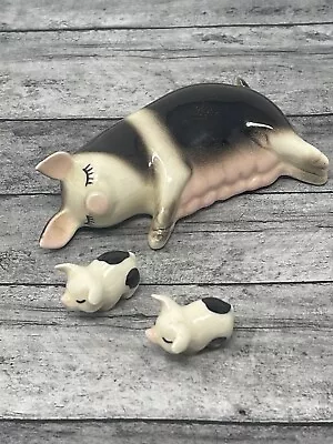 Vintage Hagen Renaker Miniature Tiny Piglets Pigs 1960's Set 3 Mama Figurines • $18.99