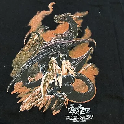Alchemy Carta England Vintage T Shirt Black 3XL Salvation Of Maion Dragon NWOT • $8.40