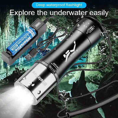 90000lm 60m Underwater Dive Light Scuba LED Torch 3Mode Flashlight Waterproof  • £16.98