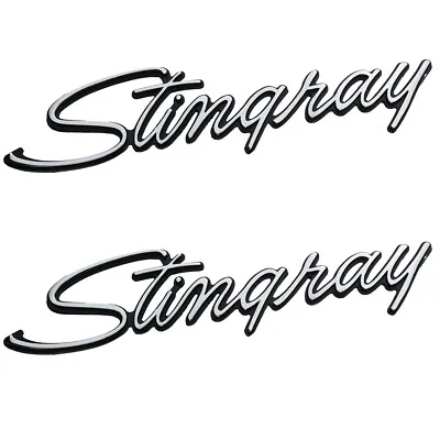 $62.99 • Buy 2x 1969-1973 Corvette C3 Stingray Emblems Badges Front Fender Trim Parts