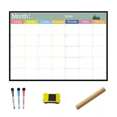 A3 Monthly Planner Whiteboard Fridge Magnet Weekly Message Drawing Note • £11.15