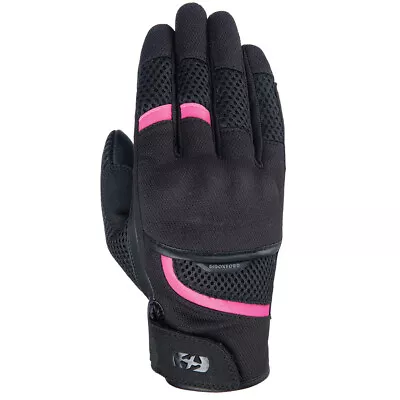 Oxford Brisbane Ladies Motorcycle Motorbike Textile Gloves Black / Pink • £30.83