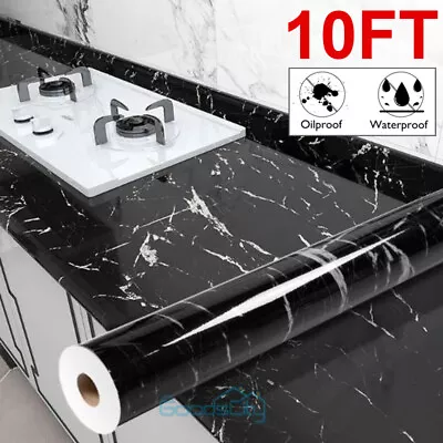 10FT Self Adhesive Marble Contact Paper Peel Stick Wallpaper Kitchen Countertop • $11.69