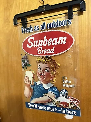 Vintage 1969 Advertising Sunbeam Bread 18x12 Clear • $45