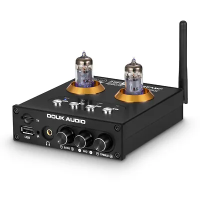 Douk Audio P2 Bluetooth Vacuum Tube Preamp Headphone Amplifier USB Music Player • $69.99