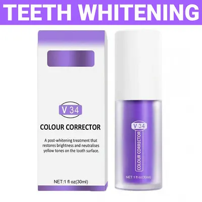 V34 Colour Corrector Toothpaste  Teeth Whitening Sensitive Teeth Oral Hygiene • £3.56