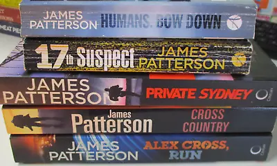 5 X James Patterson Bulk Lot - Alex Cross Run/17th Suspect/Private Sydney +++ • $34.95