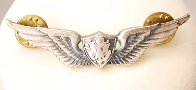 WW2 US Army Aircrew Flight Wings Air Force Pilot Medal 2.5  • $9.99