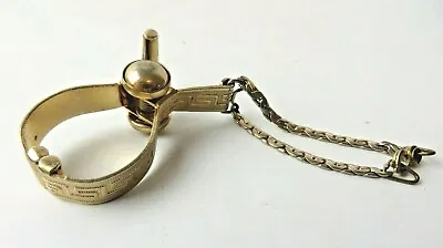 Vintage Glove Scarf Clip Holder With Chain Goldtone  #3973 • $9.24