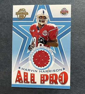 2005 Topps Marvin Harrison All-Pro Player Worn Pro Bowl Jersey #AP-MH Patch • $9.99