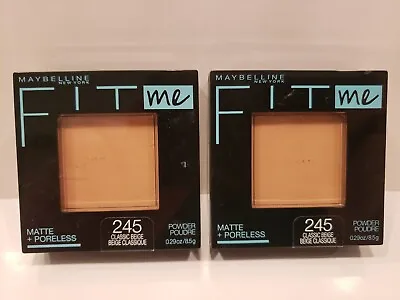 Maybelline~Lot Of 2~Fit Me! Matte & Poreless Powder Foundation~#245 Classic Beig • $16.99