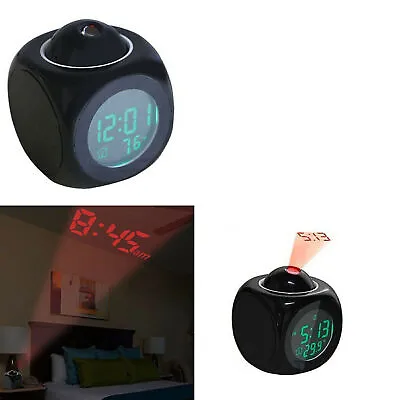 Digital Alarm Clock LED Wall/Ceiling Projection LCD Voice Talking • £10.62