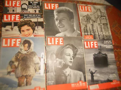 7 Lot LIFE MAGAZINE Lots ADS 1955 Bing Crosby's Niece 1947 1952 Medieval Man • $22.99