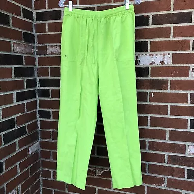 Erin London Womans Green Linen Medium Pants • $14.28