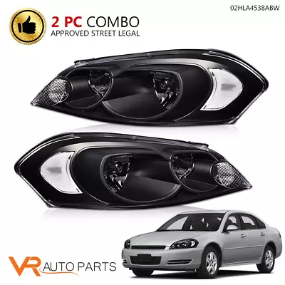 Fit For 2006-16 Chevy Monte Carlo/Impala Headlight Left+Right Replace Projector • $70.98