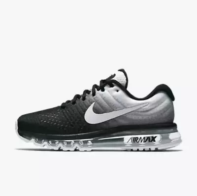 Nike Air Max 2017 Men's Running Shoes Black And White • $94.99