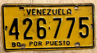 Venezuela Por Puesto Auto License Plate   426 775   South America • $29.99