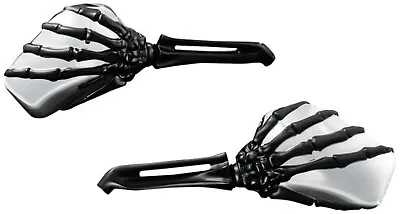 $127.30 • Buy Kuryakyn Skeleton Hand Mirrors W/Black Stems & Chrome Heads (1764)