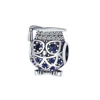 Genuine Owl Graduation S925 Sterling Silver Bead Charm For Nan Mum Wife Daughter • £21.99