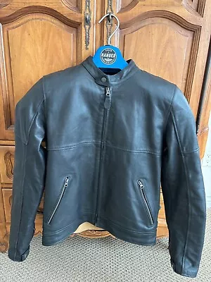 Spidi Rock Leather Motorcycle Jacket Full Armor Set Sz 54 Euro (42-44  Chest) • $150