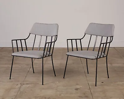 Pair Of Paul Laszlo Armchairs For Pacific Iron • $4000