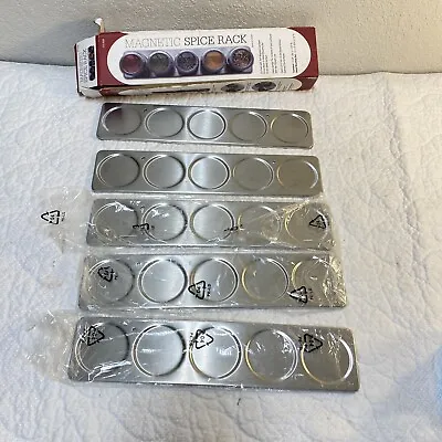 Magnetic Spice Rack 5 Metal Mounting Bar For 5 Canisters - METAL BARS ONLY • $15