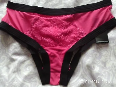 £6.95 • Buy UK 14 - New Simply Be Ladies Sexy Backless Brief Hot Pink/Black UK 14