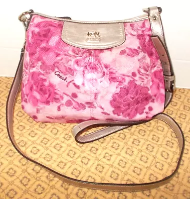 Vintage Coach Small Floral Rose Madison Swingpack Crossbody #47594 VGC! • $39