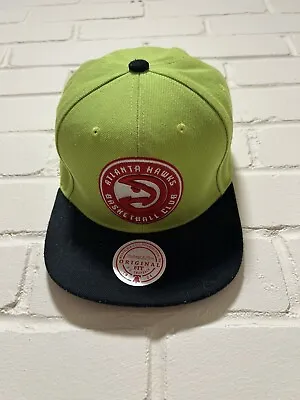 Mitchell&Ness Atlanta Hawks SnapBack Hat Cap Green Black  • £12.99