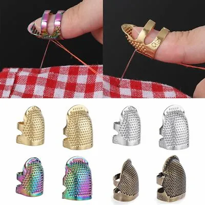 Sewing Accessories Metal Needle Thimble Antique Ring Finger Protector • £3.92