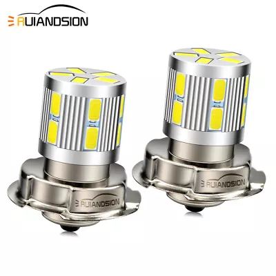 2X P26S Cold/Warm White LED Bulb For Motorbike Scooter Moped Headlamp Lamp 6-30V • $16.96
