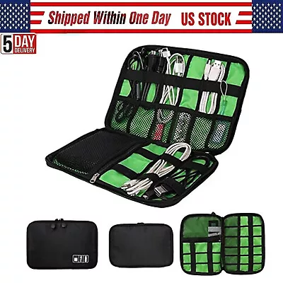 Electronic Accessories Cable Organizer Bag Travel USB Charger Storage Case Pouch • $6.99