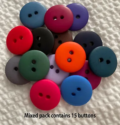 PACK OF 8 BEAUTIFUL MATTE SMARTIE BUTTONS – 30 COLOURS 1113141618202225mm • $3.98