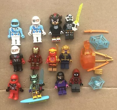  Lego Figures Iron Man Ant Man Frozono Diver Avenger Ninjago Kai Prime Hedge Hog • $15