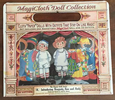 Raggedy Ann & Andy MagiCloth Paper Doll Collection In Pkg Paper Dolls FAO Schwar • $9.99