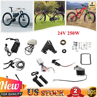 24V 250W Electric Bicycle Conversion Kit E-Bike Cycling Brush Motor & Controller • $62.70