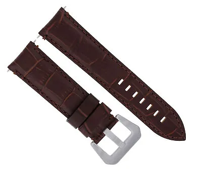 22mm Genuine Leather Band Strap For Montblanc Timewalker Utc Chrono 107113 Brown • $29.95