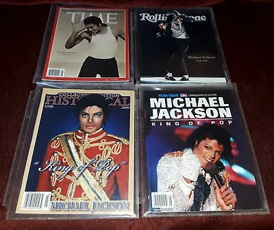 MICHAEL JACKSON NEVERLAND LOT 4 TRIBUTE Magazines RARE OOP TIME Rolling Stone🔥 • $39.99