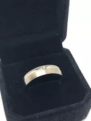 Mens Genuine Diamond Ring Size 11 Titanium Wedding Band Valentines Gift • $19.50