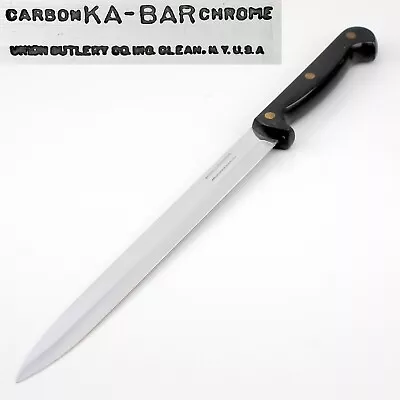 VTG Carbon KA-BAR Chrome Kitchen Slicing Knife Bakelite Handle Union Cutlery Co • $49.99