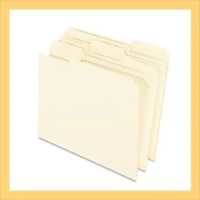 Oxford/Pendaflex Manila File Folders 1/3 Cut Tabs Letter Size Custom Qty • $5.99