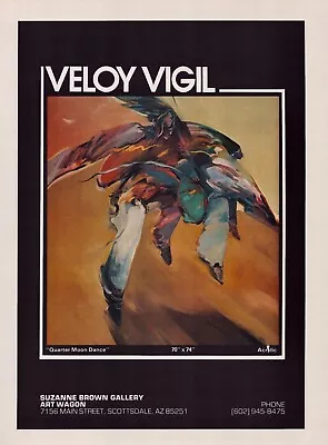 VELOY VIGIL Art Gallery Exhibit ~ Quarter Moon Dance ~ VINTAGE PRINT AD ~ 1978 • $9.99