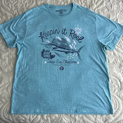 Margaritaville Keeping It Reel T-Shirt Men’s Size XX-Large • $10
