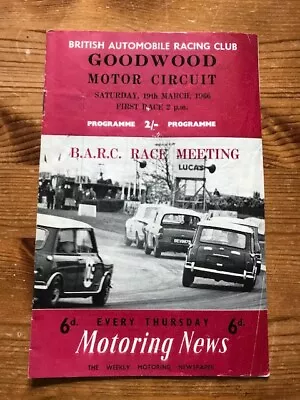 £15 • Buy Goodwood Motor Race Meeting Saturday 19th March 1966 Official Programme