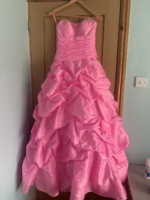Maggie Sottero Flirt Pink Off The Shoulder Prom Dress Size 8 • £50