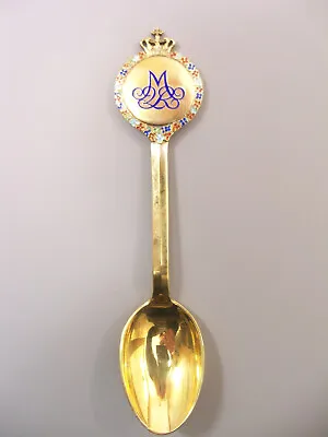 1972 Queen Margrethe's Crowning A. Michelsen Denmark Sterling Silver Spoon • $62.25