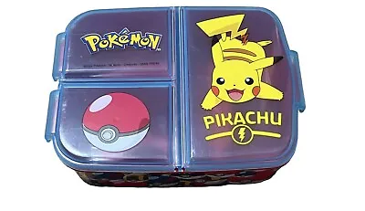 £11.47 • Buy Pokémon  Kids Character 3 Compartment Sandwich Lunch Box School Licenced Item