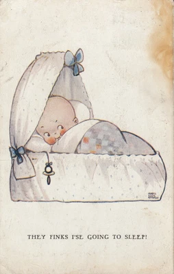 £1.25 • Buy MABEL LUCIE ATTWELL They Fink I'se Going Sleep  PPC Valentines # A4813 Used 1920