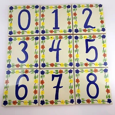 Mexican Talavera House Numbers Ceramic Tile 4.25  X 4.25  Handmade • $3.99
